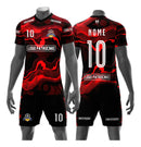 kit 12 uniformes time interclasse Preto e Vermelho
