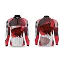 Camisa de Pesca Vermelha e Branca