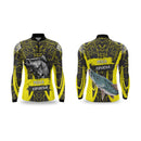 Camisa de Pesca Esportiva Amarela e Preta